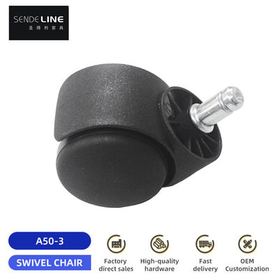 Chế độ thay thế bánh xe ghế văn phòng nylon 50mm Ring / Thread Cardan Bifma