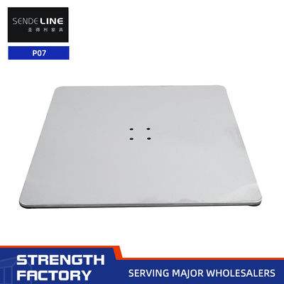 Giá tốt Quảng trường Solid Iron Plate 4 lỗ ghế thợ cắt tóc cơ sở với thép không gỉ bề mặt chải trực tuyến