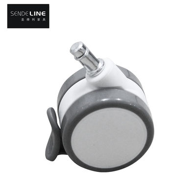 65mm PVC băng phanh ghế văn phòng Caster với dung lượng tải cao và lăn trơn tru