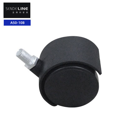 50mm Universal Black Nylon Office Chair Casters Screw Thread Assembly Với chức năng phanh / không có chức năng phanh