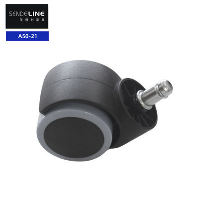 Giá tốt 50kg Bifma Nylon Brake Office Chair Wheel Pulley với Circlip Insert và Light Blue Edge trực tuyến