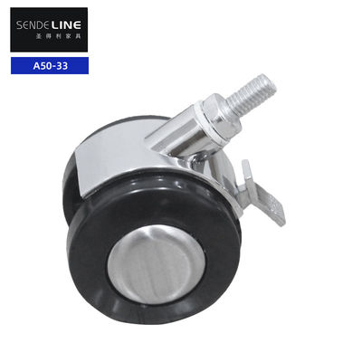 Giá tốt 2 inch ghế văn phòng Caster nhựa điện áp phanh và không có chức năng phanh Threaded / thẻ thử nghiệm chèn trực tuyến