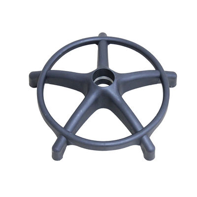Trò ghế văn phòng khí nén màu trắng / đen Cơ sở xoay với bánh quy 0.7kg 105mm