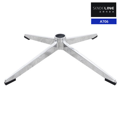 Chân ghế văn phòng bốn sao thay thế, màu đánh bóng, hợp kim nhôm cao 122MM