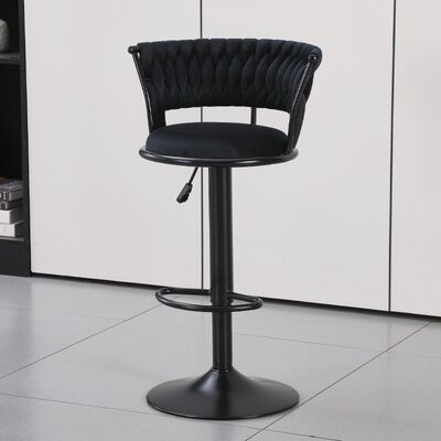Giá tốt Velvet Chair Seat Bar Stool với lưng vòm và chiều cao 80-100cm cho đồ nội thất quán bar hiện đại trực tuyến
