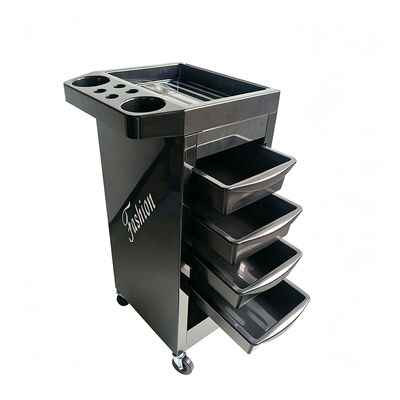 4-Tier Hair Salon Storage Trolley với kích thước 405 * 380 * 920mm và 4 bánh xe để di chuyển dễ dàng